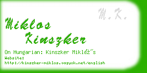 miklos kinszker business card